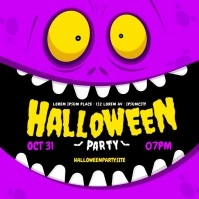 Purple Halloween Video Instagram Post template