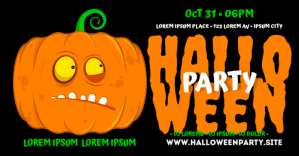 HALLOWEEN PARTY BANNER Obraz udostępniany na Facebooku template