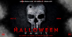 HALLOWEEN PARTY BANNER ภาพที่แชร์บน Facebook template
