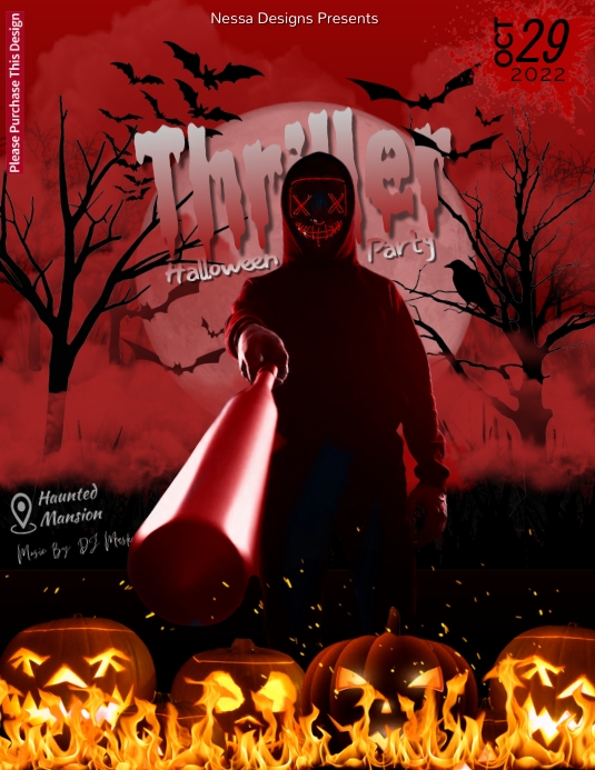 Halloween party by Nessa Designs (1) Flyer (US Letter) template