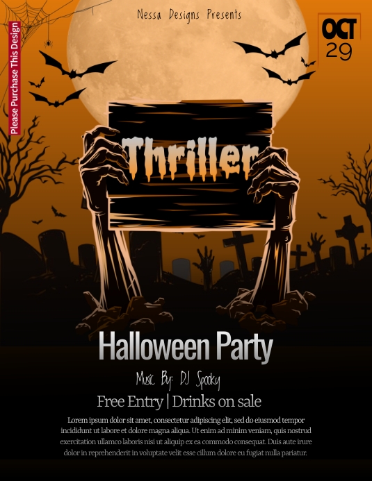 Halloween Party By Nessa Designs Flyer (US Letter) template