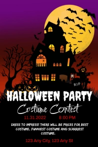 Halloween Party Pinterest Graphic template
