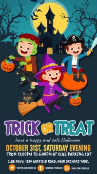 halloween party Pantalla Digital (9:16) template