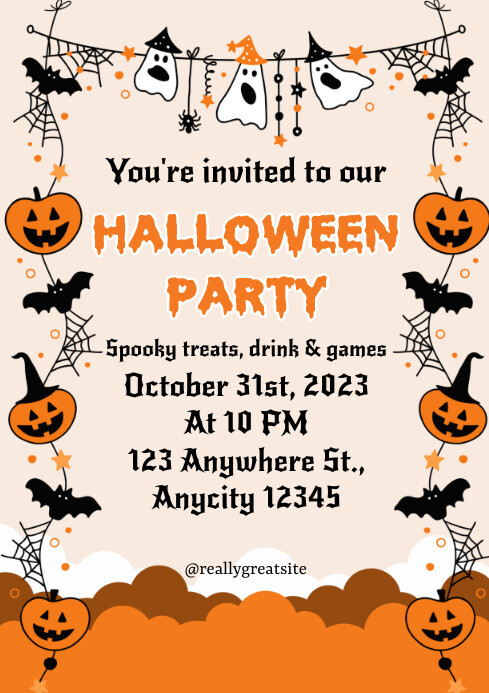 Halloween Party A4 template