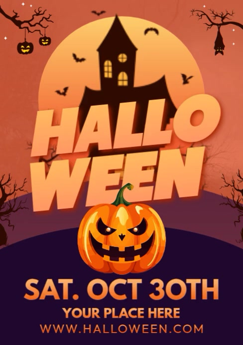 Halloween Party A4 template