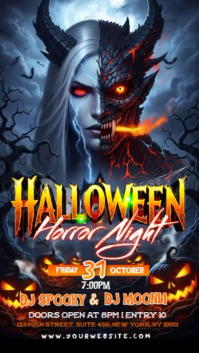 halloween party Rolka Instagram template