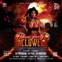 Negro Halloween Party Instagram Post Template