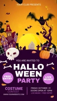 halloween party Digital Display (9:16) template