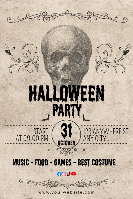 Halloween Party Plakat template