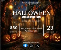 Halloween party Rectangle moyen template