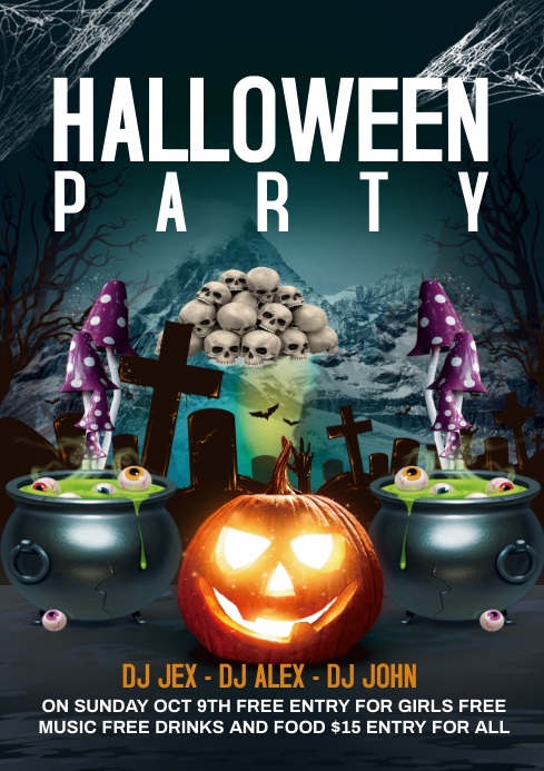 Halloween Party A4 template