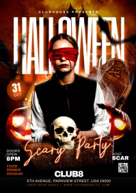halloween party A5 template