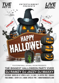 Halloween party A6 template