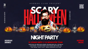 Lilla Halloween Night Party Facebook Cover Video Template