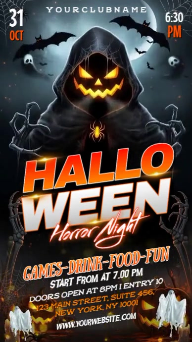 halloween party Instagram Reel template