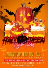 Halloween party A3 template