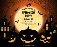 Halloween party Medium Rectangle template