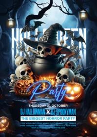 halloween party A6 template