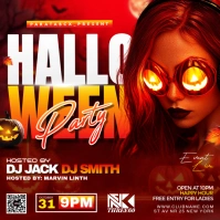 Halloween party Publicación de Instagram template