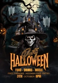 Halloween party A4 template