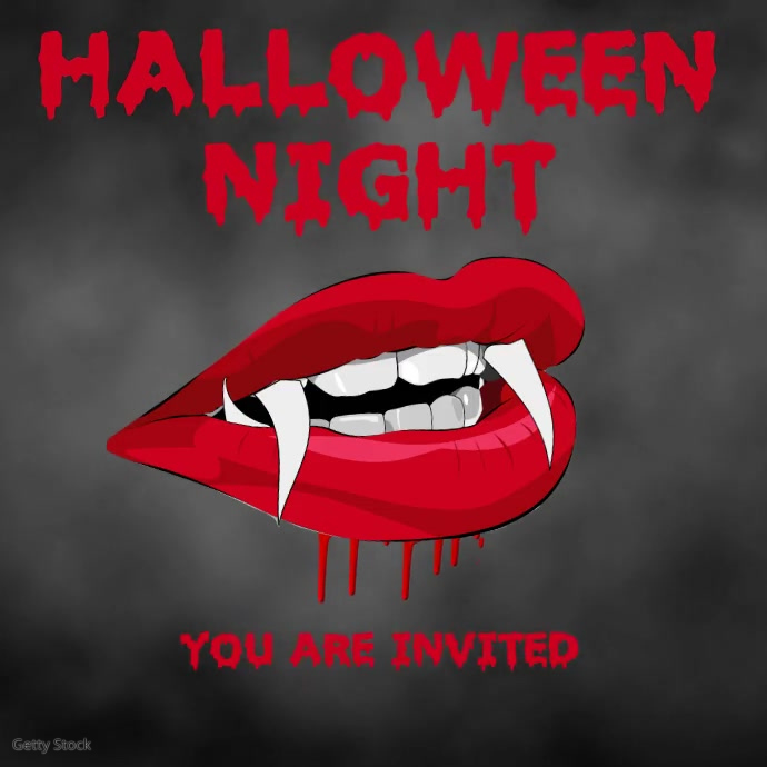 Free Halloween Party Event Digital Template Square (1:1)