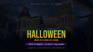 Hitam Halloween Party Video copertina Facebook Template