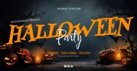 Halloween Party event promo template ภาพที่แชร์บน Facebook