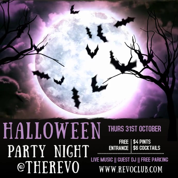 Free Halloween Party Event Video Template Isikwele (1:1)