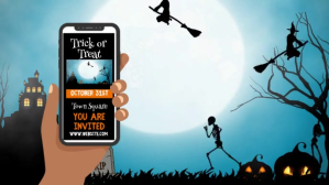 Halloween Invitation Facebook Cover Video Template