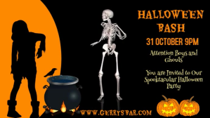 黑色 Halloween Party Digital Display Template