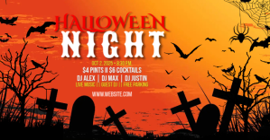 Halloween Party Facebook event cover template