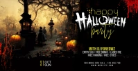 Halloween Party Facebook event cover Photo template