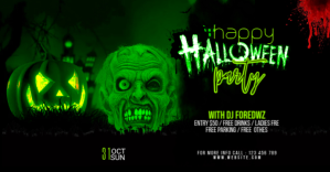 Preto Halloween Party Facebook Group Cover Photo Template