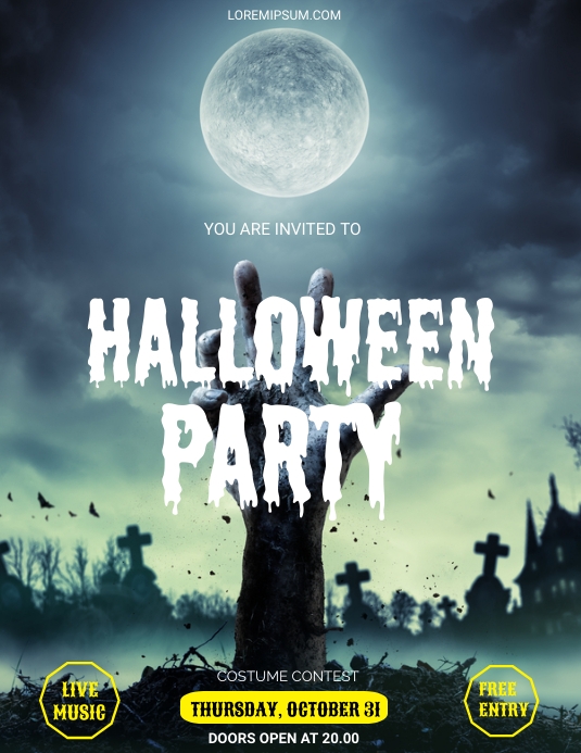 HALLOWEEN PARTY FLAYER TEMPLATE PosterMyWall