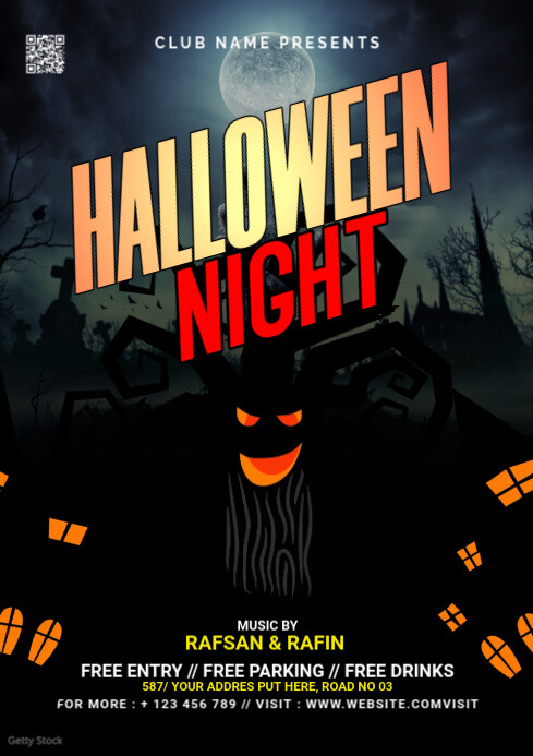 Halloween Party Flyer A2 template