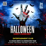Halloween Party Flyer Square (1:1) template