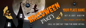 Halloween Party Flyer Intestazione di Twitter template