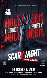 Halloween Party Flyer Oficio US template