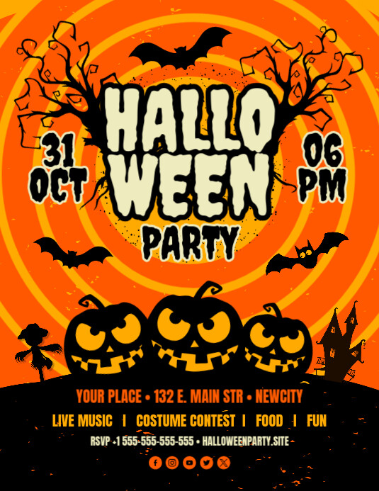 Halloween Party Flyer template