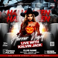 Halloween party flyer Persegi (1:1) template
