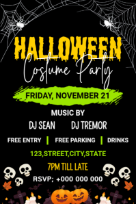 Halloween Party Flyer Poster template