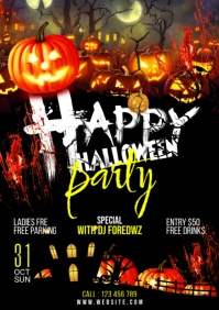 Halloween Party Flyer A2 template