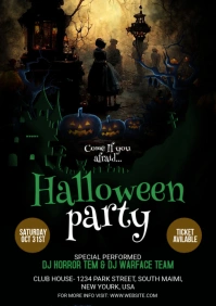 Halloween Party Flyer A2 template