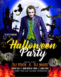 Black Halloween Party Plakat/vægtavle Template