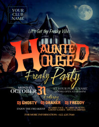 Halloween Haunted House Flyer Template | PosterMyWall