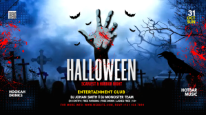 Hitam Halloween Event Сообщение Twitter Template