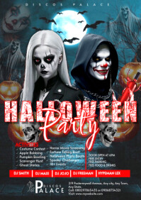 Halloween Party Flyer A4 template