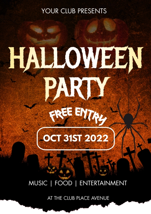 Plantilla de Volante de Fiesta de Halloween | PosterMyWall