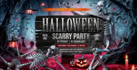 HALLOWEEN PARTY FLYER Facebook Event Cover template