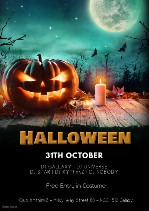 Halloween Party Flyer Poster Invitation Event Template Postermywall